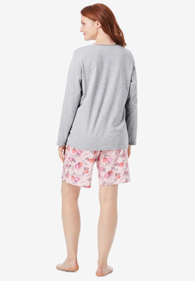 Satin Trim Sleep Tee image number 1