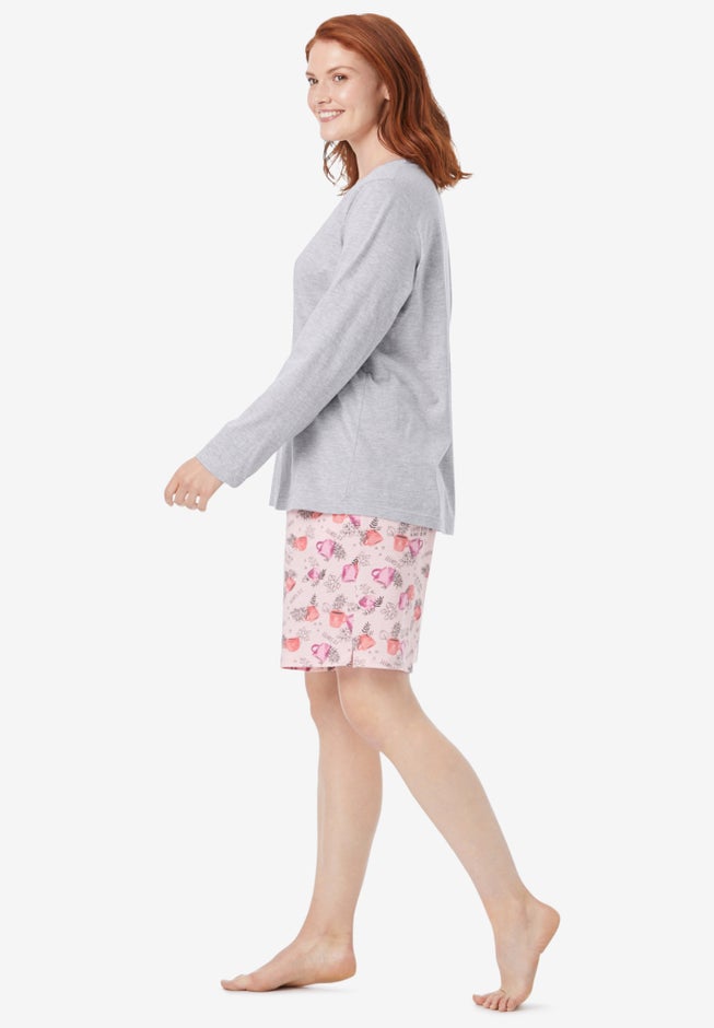 Satin Trim Sleep Tee image number 2