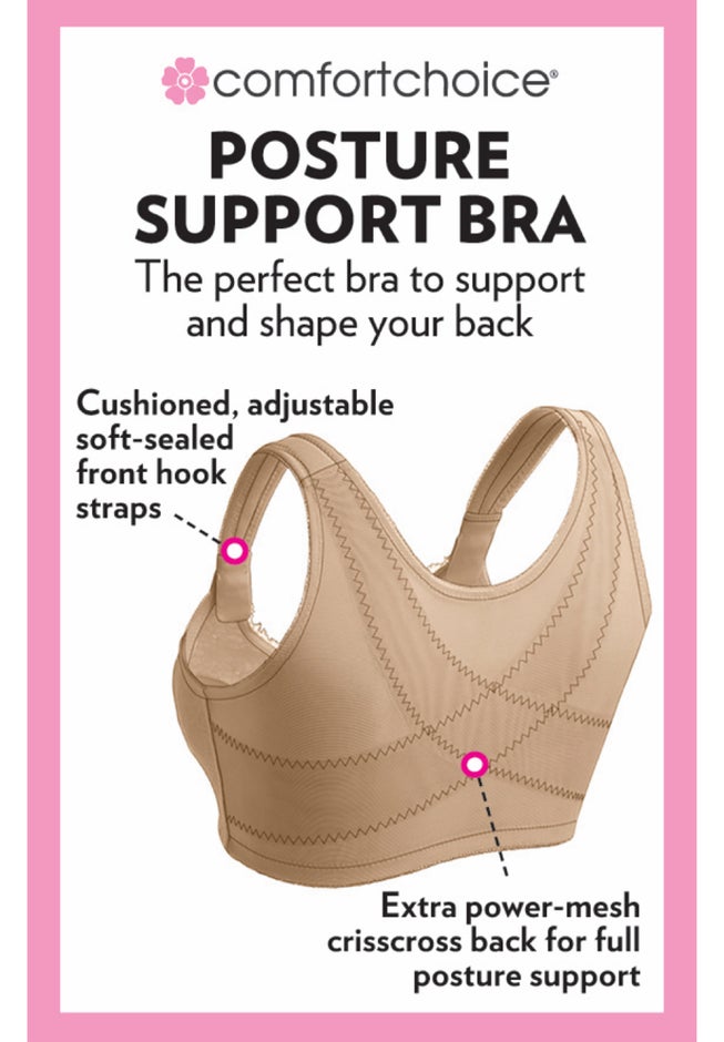 Front-Close Cotton Wireless Posture Bra image number 3