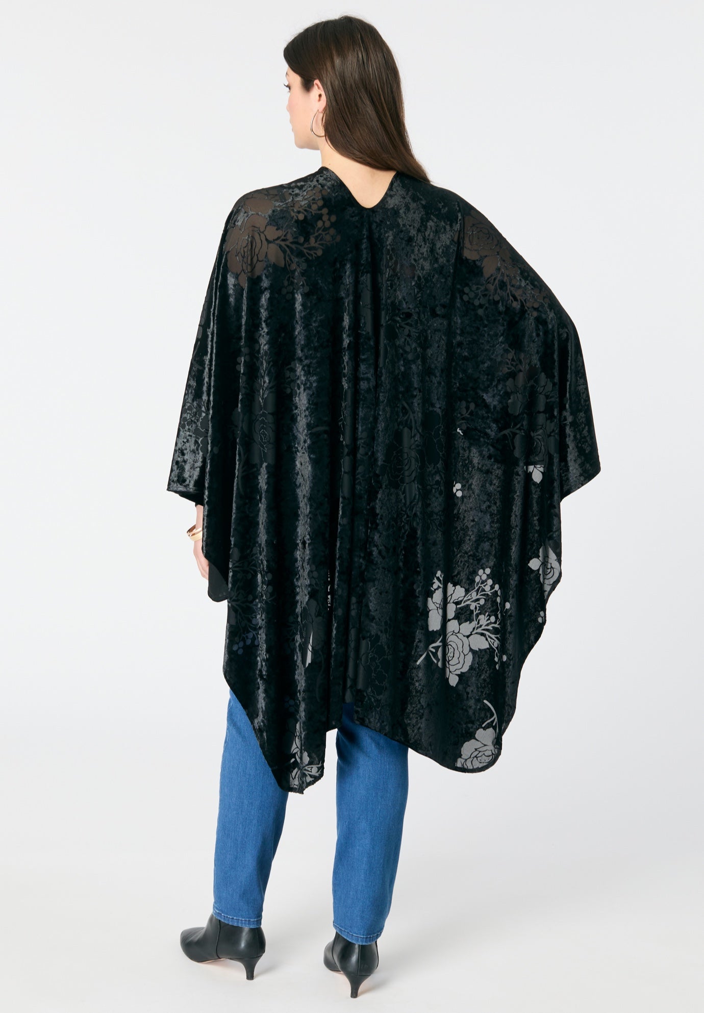 Floral Burnout Shawl image number 2