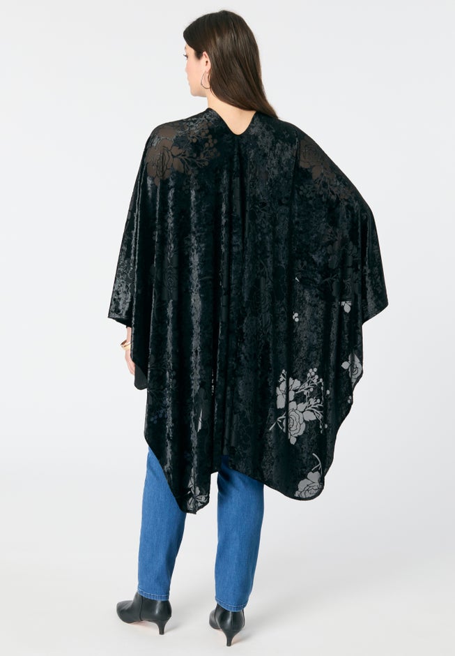 Floral Burnout Shawl image number 2