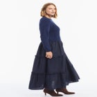 Tiered Mixed-Media Maxi Dress image number 2