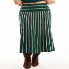 Striped Knit Midi Skirt image number null