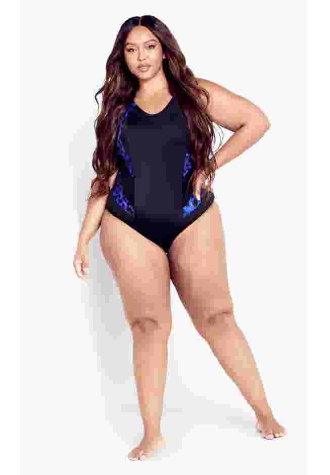 Tia Spliced Print 1 Piece image number 4
