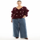 Ruffle-Sleeve Cardigan image number null