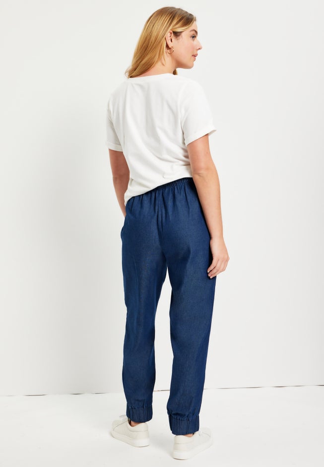 Drawstring Denim Jogger image number 1