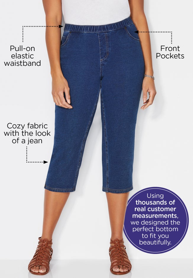 The Knit Jean Capri (With Pockets) image number 2