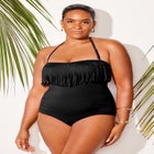 Fringe Bandeau One Piece Swimsuit image number null
