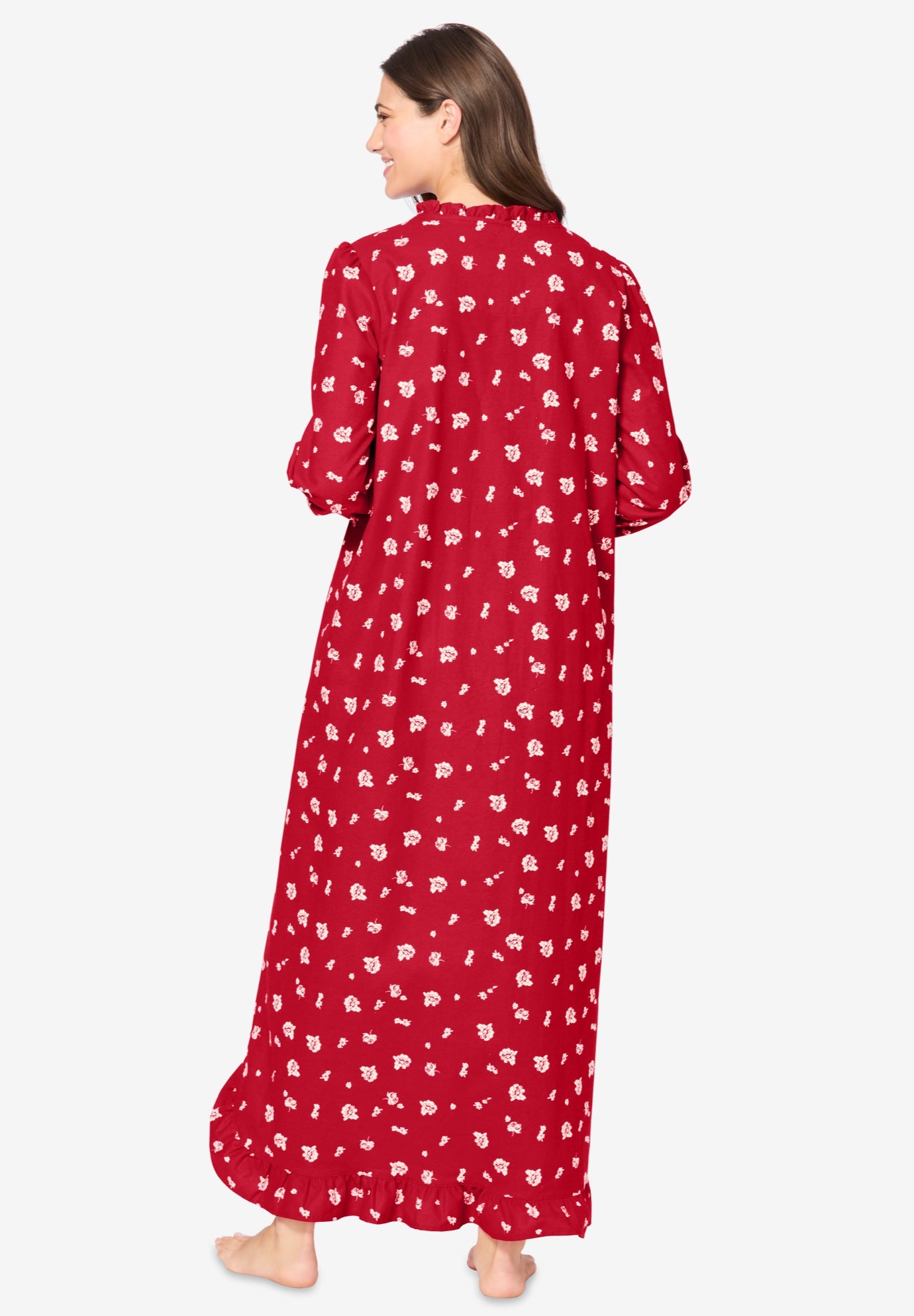Long Flannel Nightgown image number 1
