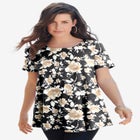Plus Size Ultimate Cotton Crewneck Short Sleeve Swing Tee image number null