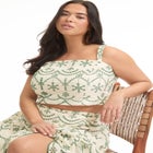 Cropped Eyelet Top image number null