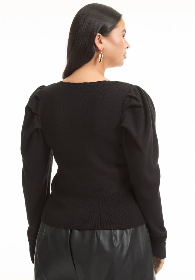 Mutton Sleeve Sweater image number 2