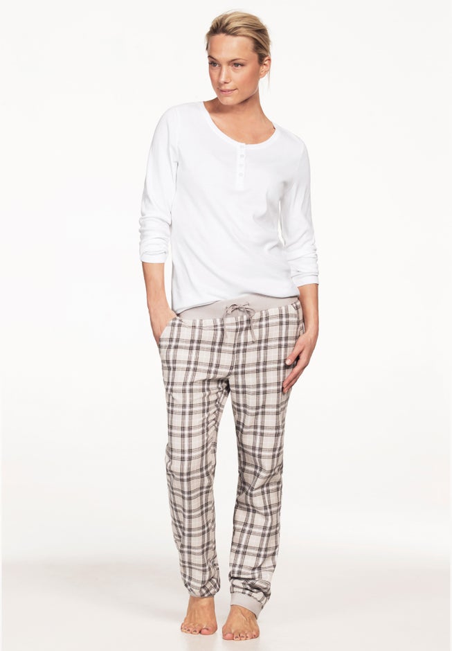 Long Sleeve Henley Sleep Tee image number 2