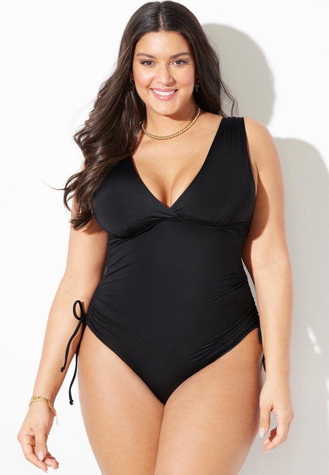 Adjustable V-Neck One Piece image number null
