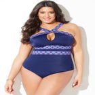 High Neck Keyhole One Piece image number null