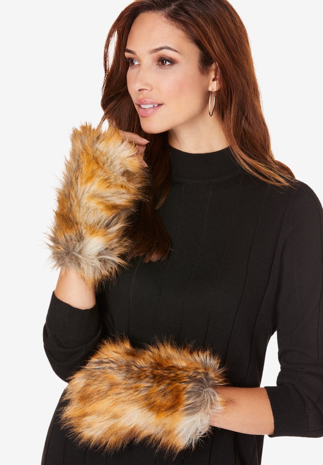 Faux-Fur Gloves image number 1