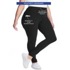 Side Pocket Ankle-Length Pull-On Stretch Knit Cotton Spandex Leggings image number null
