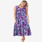 Sleeveless Crinkle Dress image number null