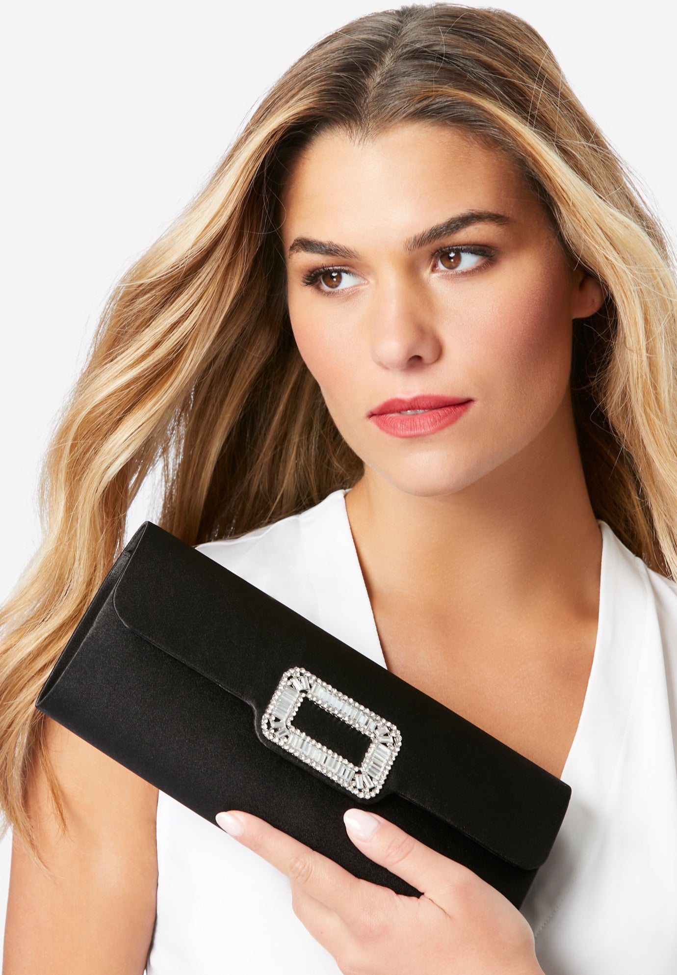 Rhinestone-Detailed Clutch image number 0