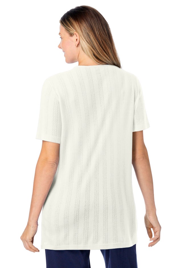 7-Day Embroidered Pointelle Tunic image number 1