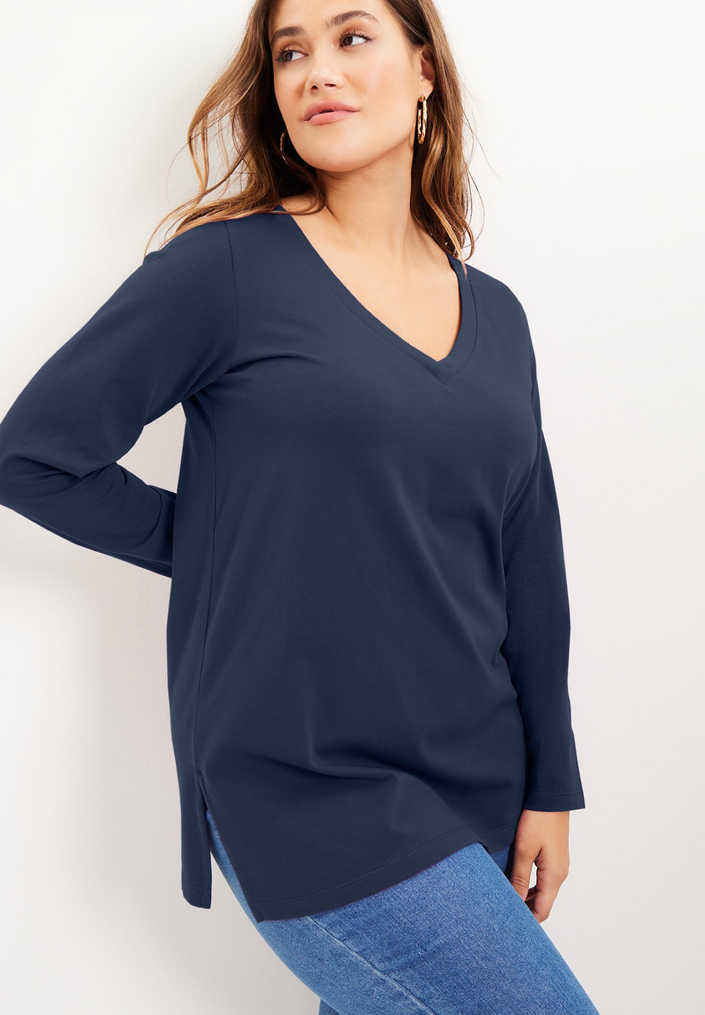 Long-Sleeve V-Neck One + Only Tunic image number 0