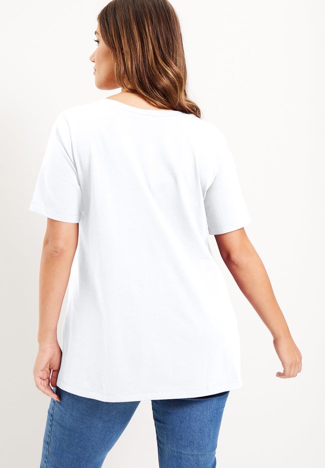 Short-Sleeve V-Neck One + Only Tunic image number 1