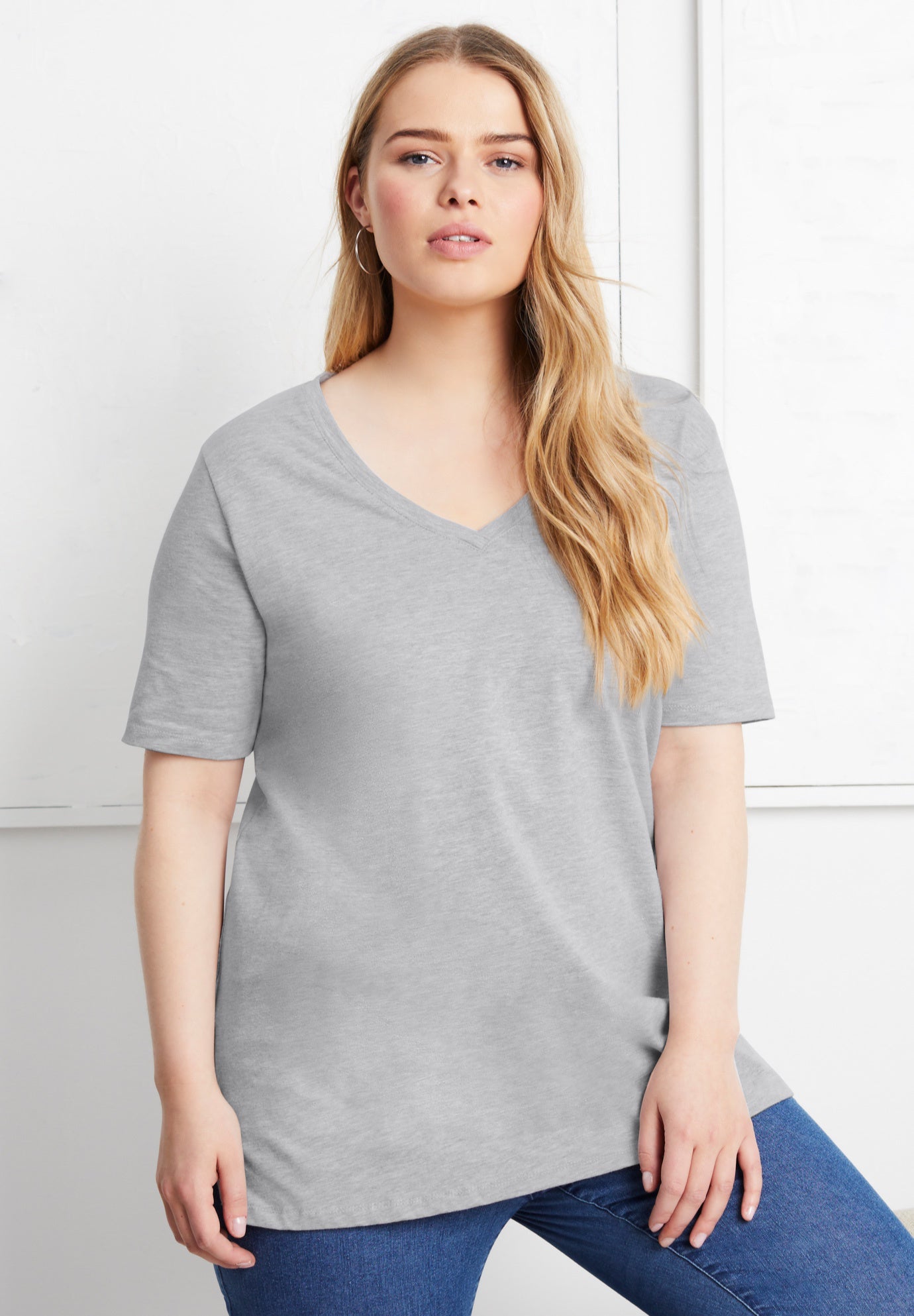 Short-Sleeve V-Neck One + Only Tunic image number 0