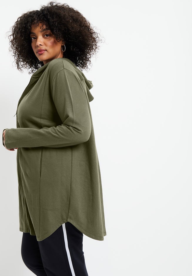 Zip-Up French Terry Hoodie image number 2