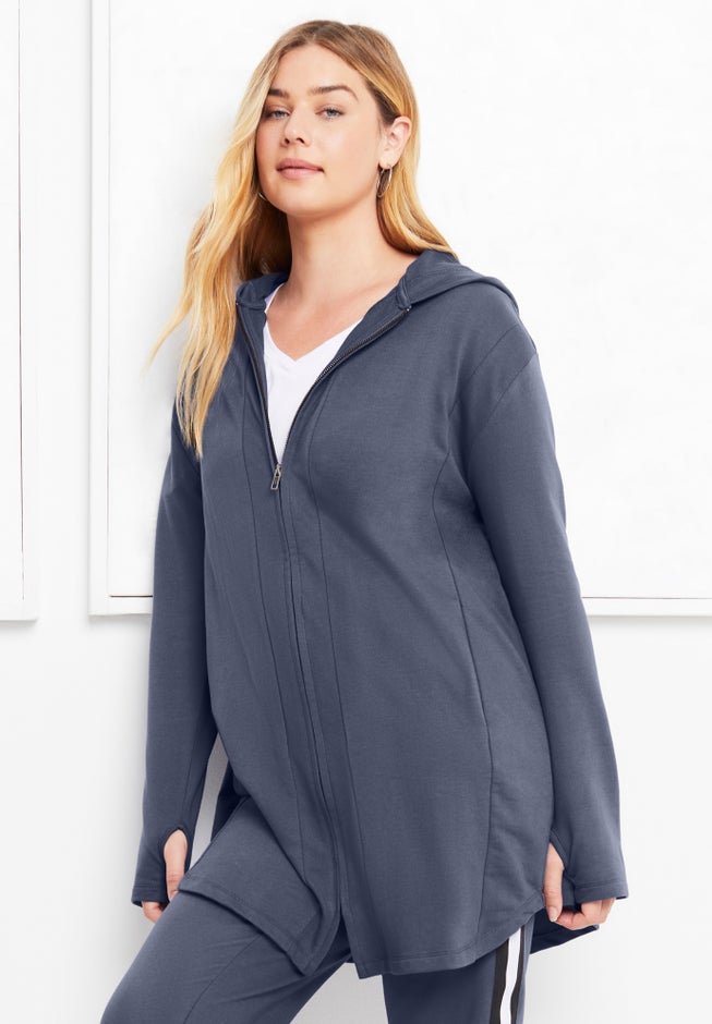 Zip-Up French Terry Hoodie image number 4