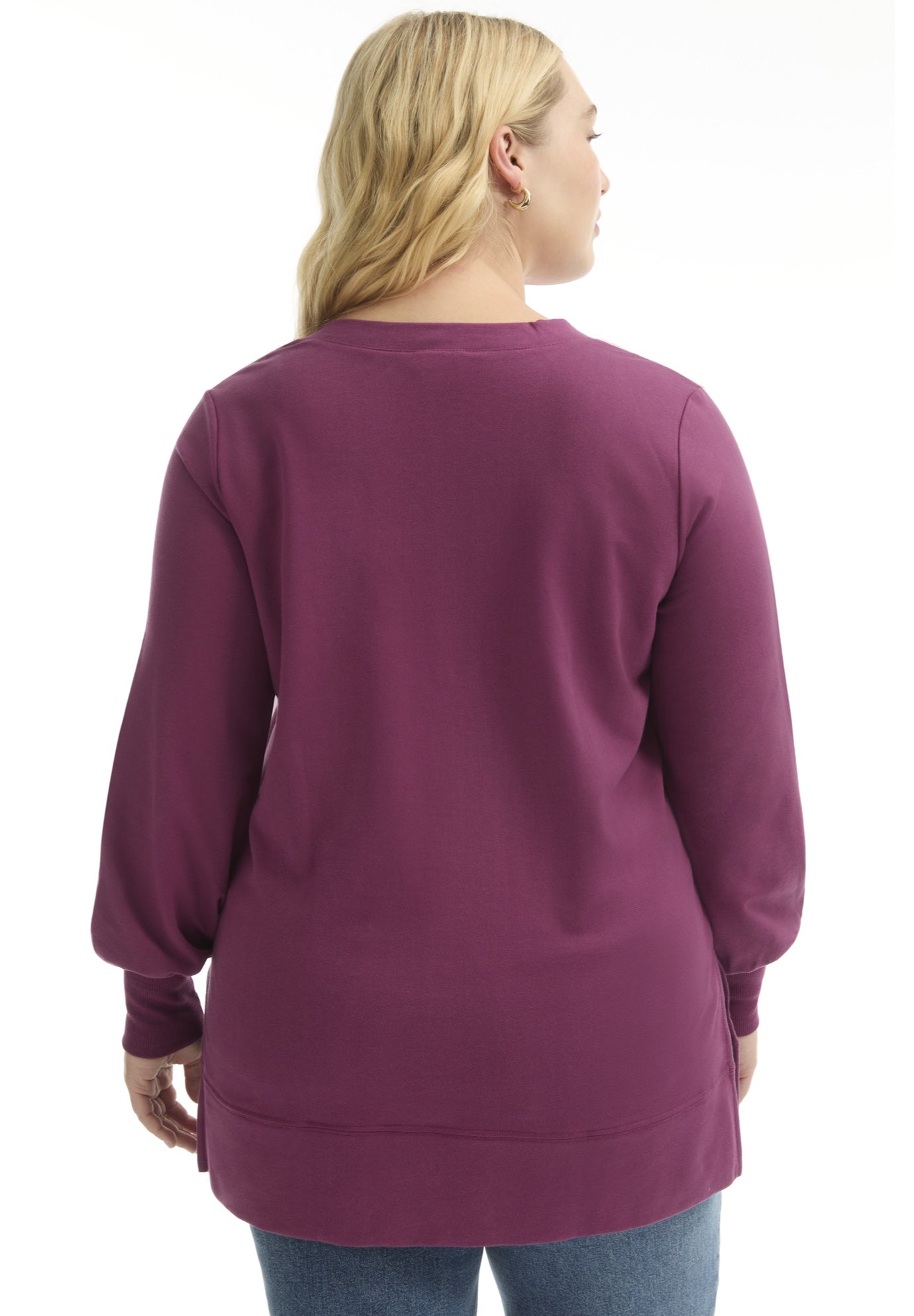 V-Neck French Terry Sweatshirt image number 1