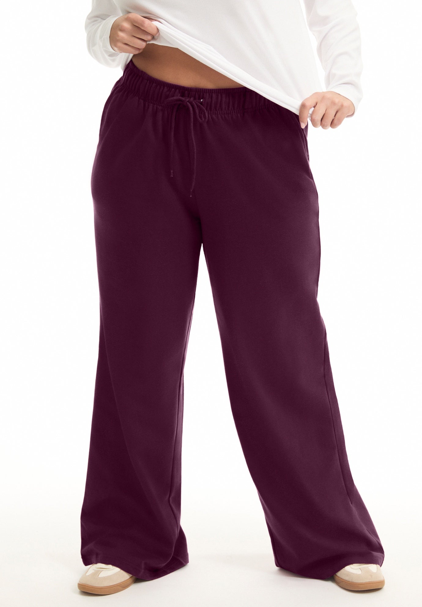 French Terry Wide-Leg Pant image number 1