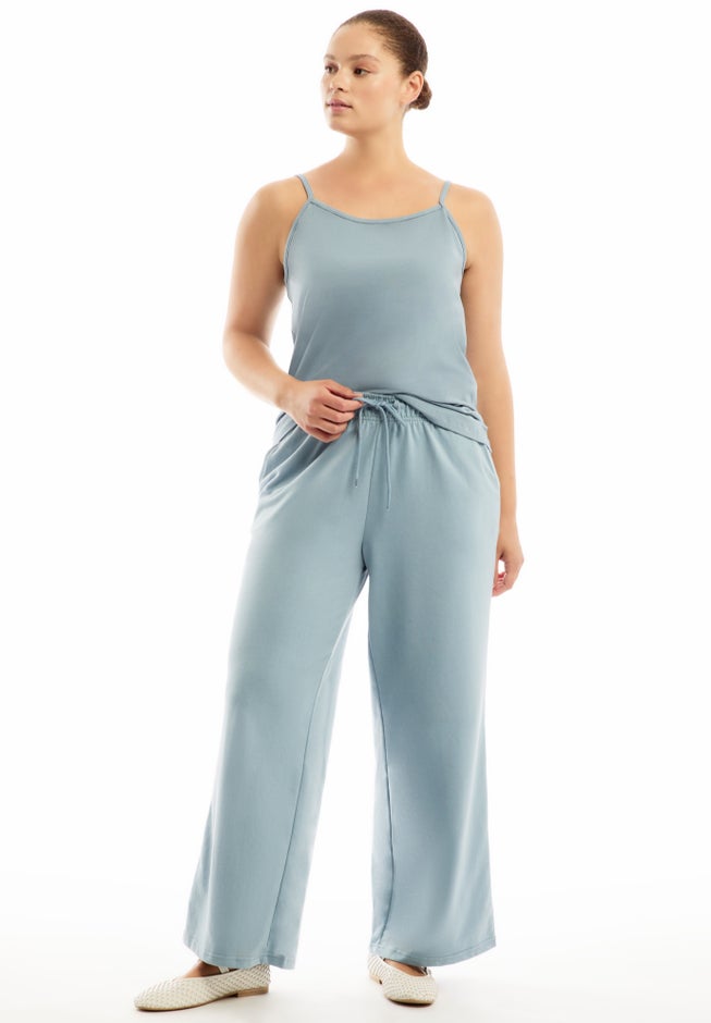 French Terry Wide-Leg Pant image number 0