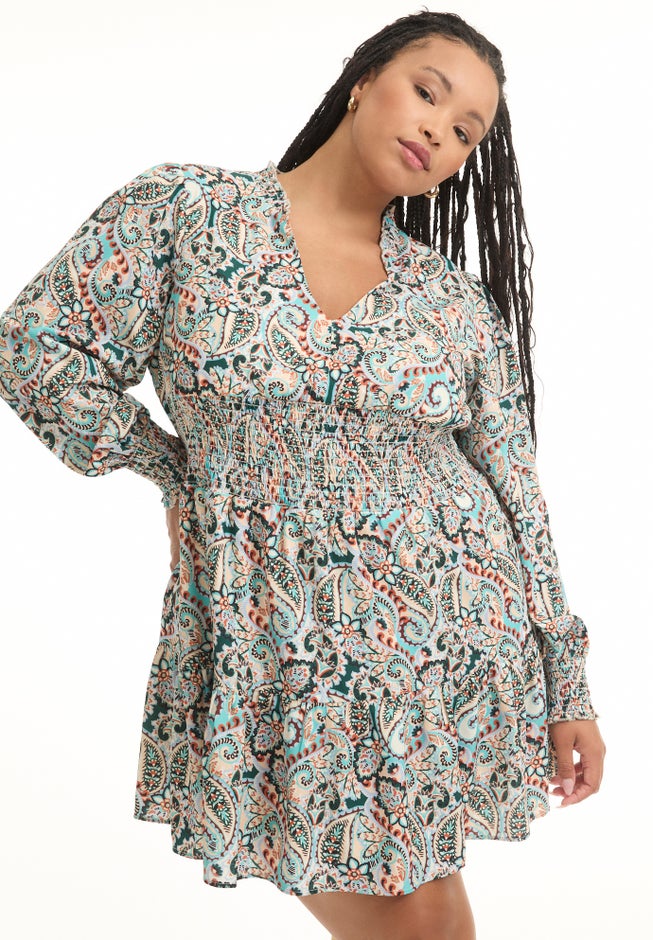 Smocked Georgette Tunic image number 1
