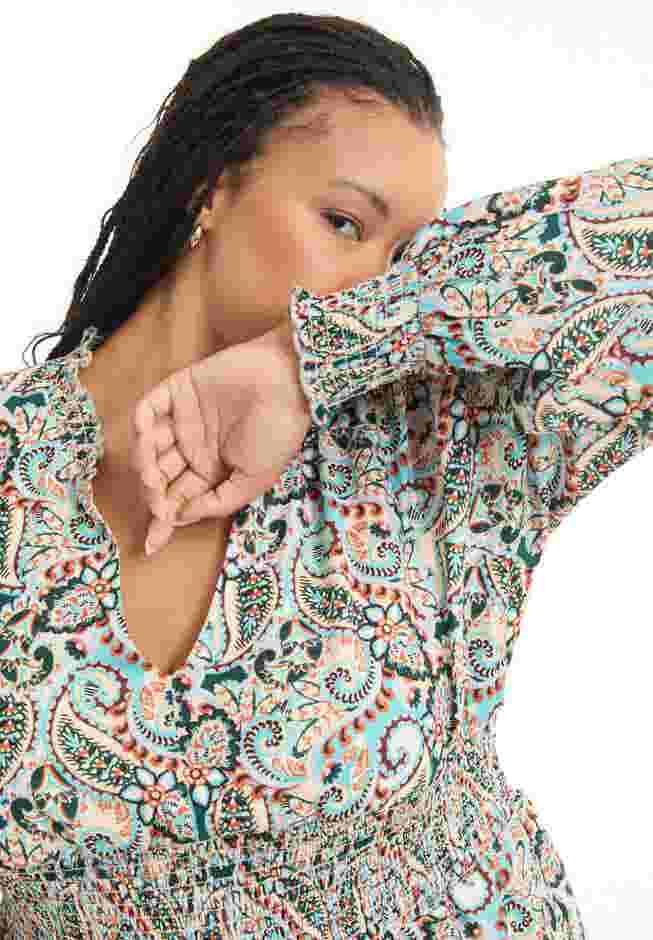 Smocked Georgette Tunic image number 3