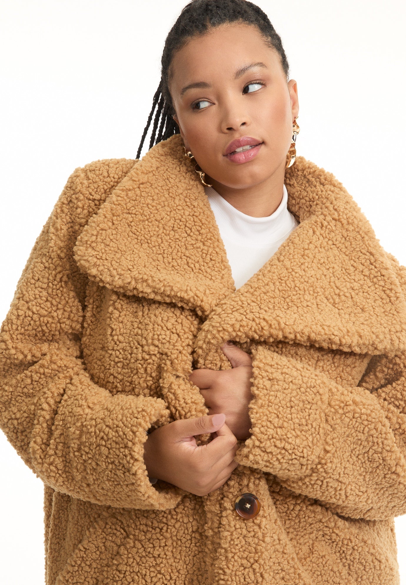 Maxi Teddy Fleece Coat | June And Vie