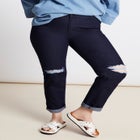June Fit Distressed Straight-Leg Jeans image number null