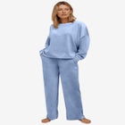 Boxy Velour Lounge Sweatshirt image number 0