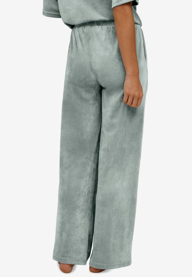 Wide Leg Velour Lounge Pants image number 1