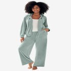 Wide Leg Velour Lounge Pants image number null