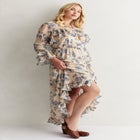 Ruffle Detail Maxi Shirt Dress image number null