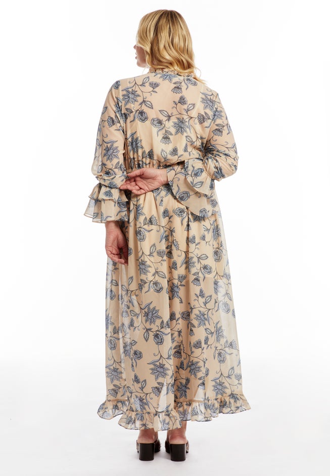 Ruffle Detail Maxi Shirt Dress image number 3