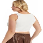 Pointelle Cropped Sweater image number null