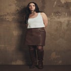 Pointelle Cropped Sweater image number null