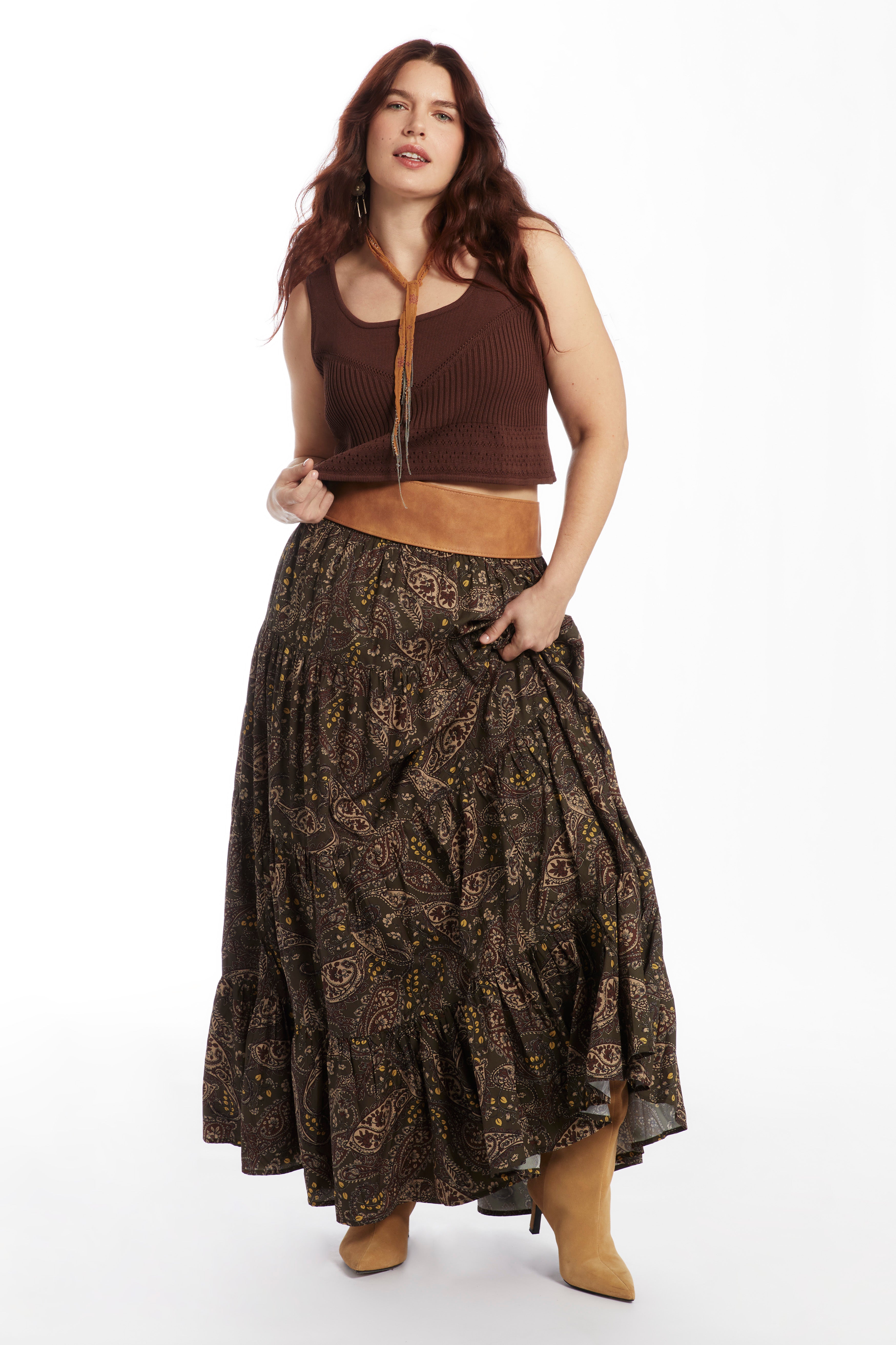 Pointelle Cropped Sweater image number 1