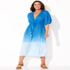 Dip Dye Surplice Kimono Cover Up Dress image number null