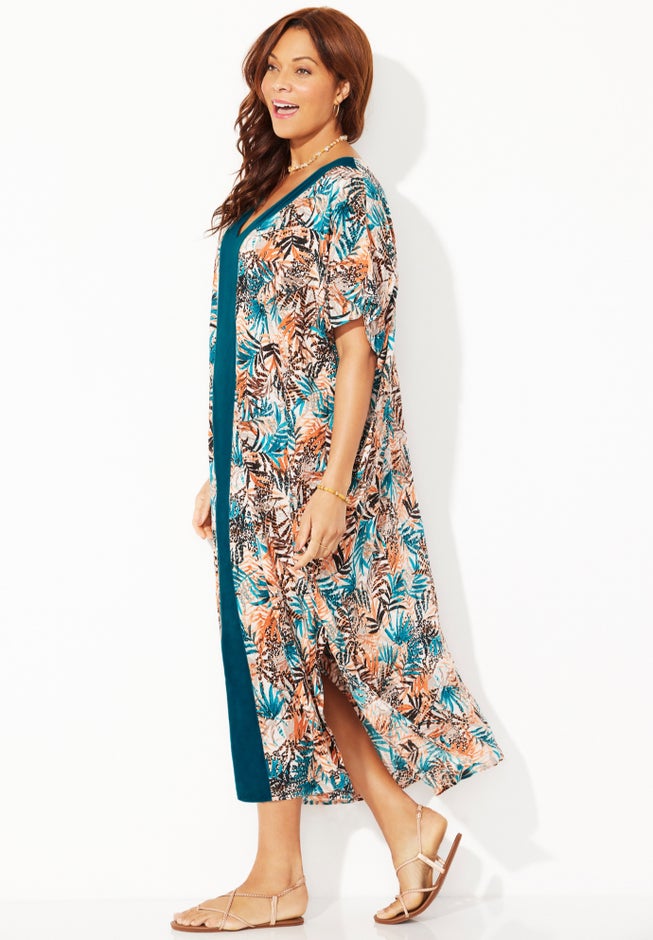 V-neck Tunic Cover-Up Dress image number 2