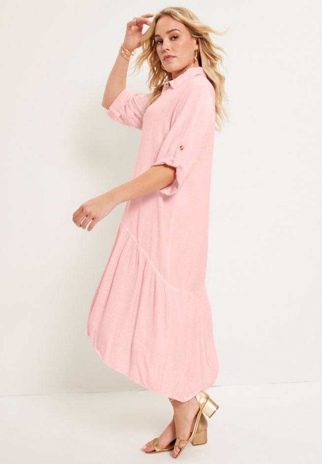 Ruffled Shirt Dress image number 2