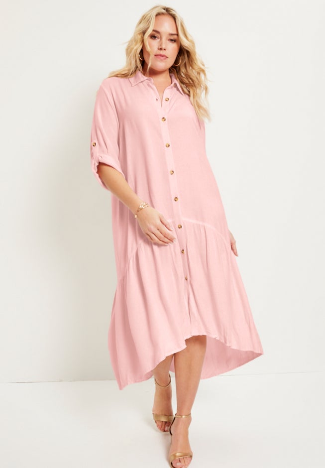 Ruffled Shirt Dress image number 0