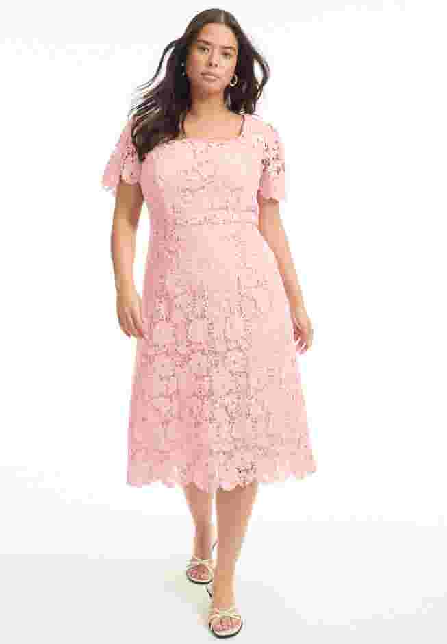 Square-Neck Lace Dress image number 0