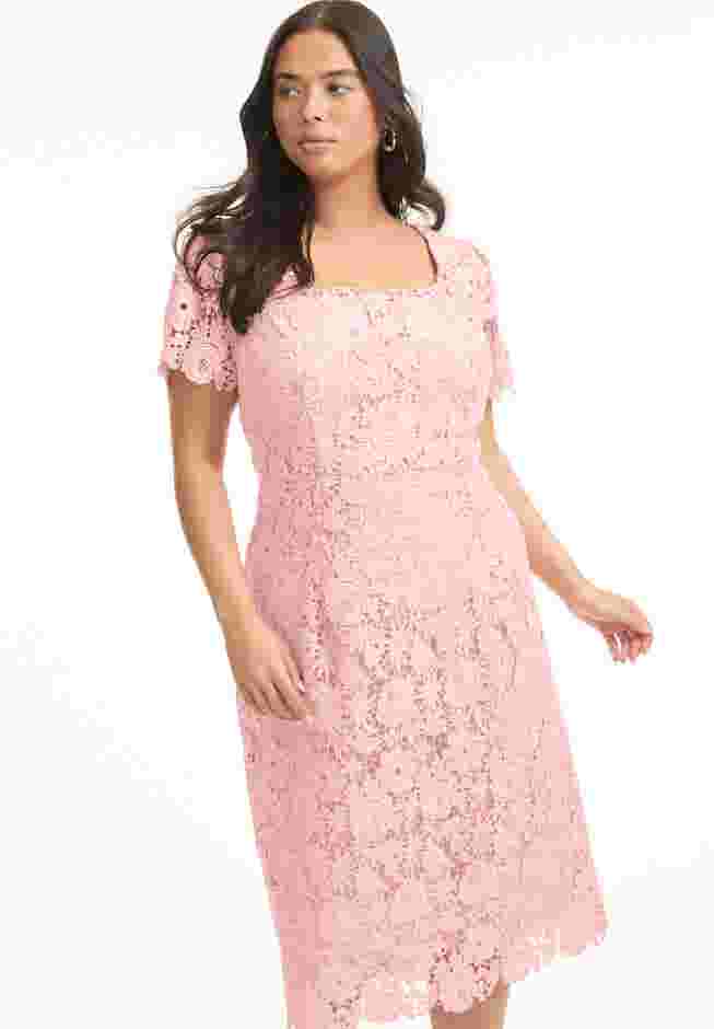 Square-Neck Lace Dress image number 1